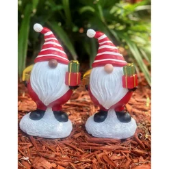 Winter Lane Set Of 3 Led Holiday Gnomes With 4-Hour Timers Online
