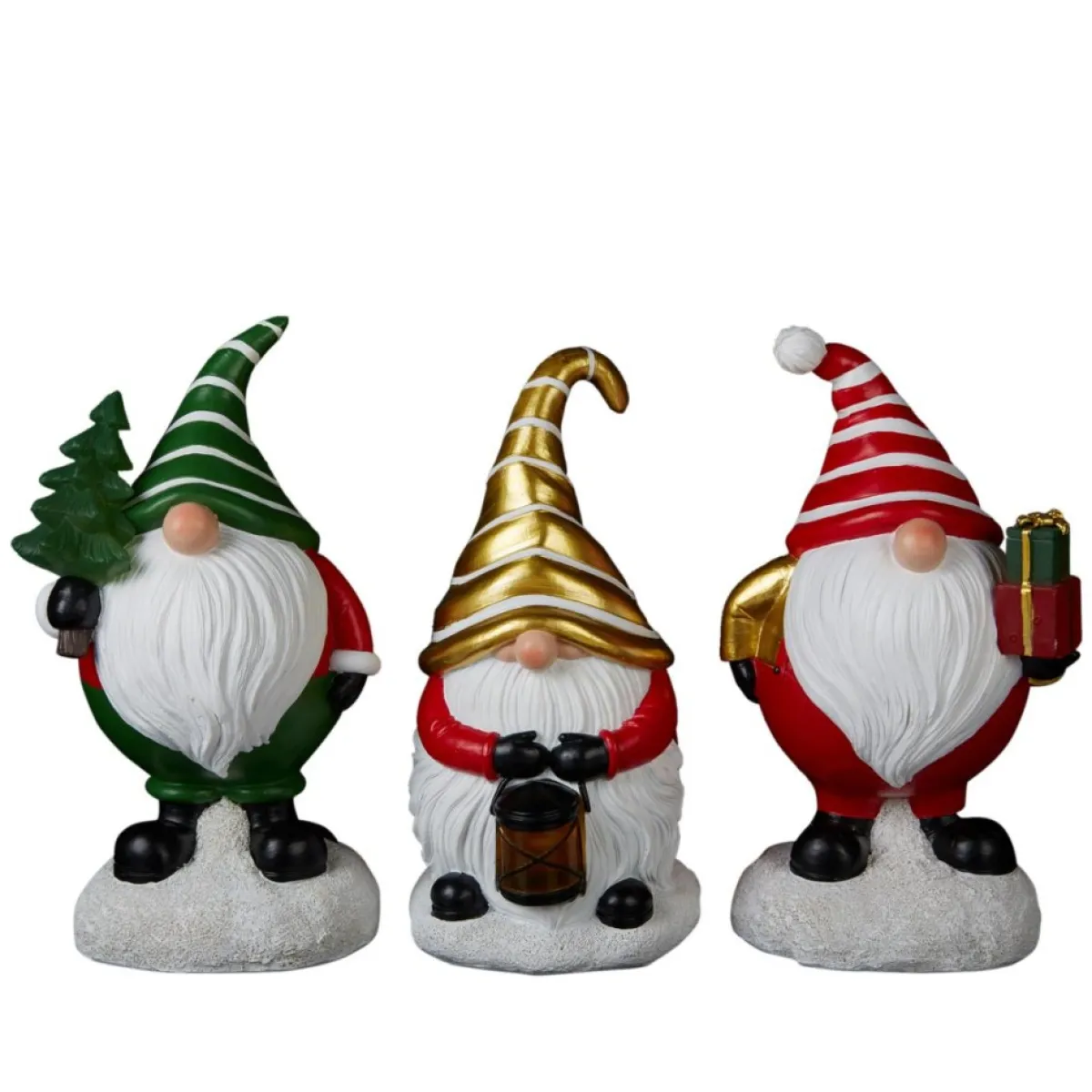 Winter Lane Set Of 3 Led Holiday Gnomes With 4-Hour Timers Online